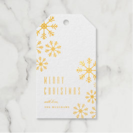 Etiquetas Para Regalos Navidades de Relieve metalizado de nieve dispersos