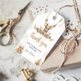 Etiquetas Para Regalos Navidades de renos de invierno a favor del cumplea