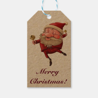 Etiquetas Para Regalos Navidades de Santa Claus bailando