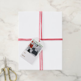 Etiquetas Para Regalos Navidades de Scottish Terrier Belig