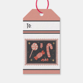 Etiquetas Para Regalos Navidades de sellos de papel retro personalizado m