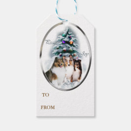 Etiquetas Para Regalos Navidades de Shetland Sheepdog