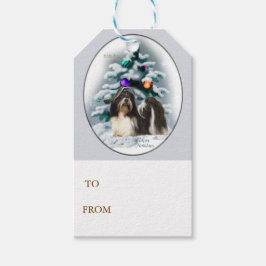 Etiquetas Para Regalos Navidades de Shih Tzu