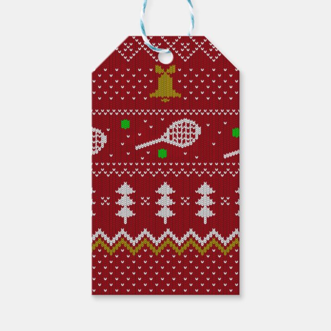 Etiquetas Para Regalos Navidades de tenis Patrón de punto dulce Navidad r (Anverso)