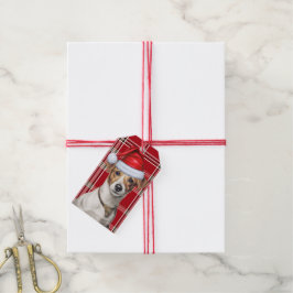 Etiquetas Para Regalos Navidades de vacaciones con Jack Russell Dog