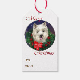 Etiquetas Para Regalos Navidades de West Highland White Terrier