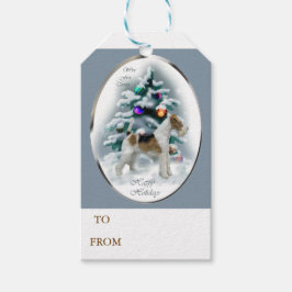 Etiquetas Para Regalos Navidades de Wire Fox Terrier