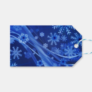 Etiquetas Para Regalos Navidades del Blue Winter Snowflakes