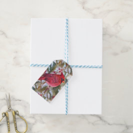 Etiquetas Para Regalos Navidades del Cardenal Rojo