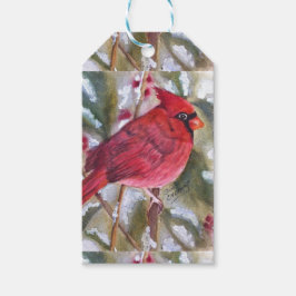 Etiquetas Para Regalos Navidades del Cardenal Rojo