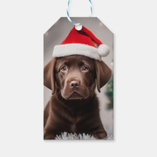 Etiquetas Para Regalos Navidades del chocolate Labrador