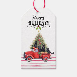 Etiquetas Para Regalos Navidades del gato negro para los amantes del gato