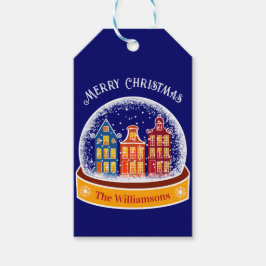 Etiquetas Para Regalos Navidades del pueblo de Snowglobe Amsterdam