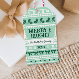 Etiquetas Para Regalos Navidades dulces y brillantes Mención verde