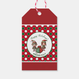Etiquetas Para Regalos Navidades Elves Personalizado vacaciones de negoci