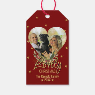 Etiquetas Para Regalos Navidades encantadores Estrella Purpurina Oro Foto