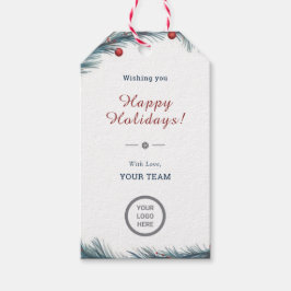 Etiquetas Para Regalos Navidades encantadores Logo Pine Greenery con marc