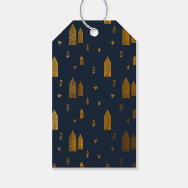 Etiquetas Para Regalos Navidades escandinavos elegantes (Anverso)