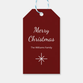 Etiquetas Para Regalos Navidades familiares simples de copos de nieve