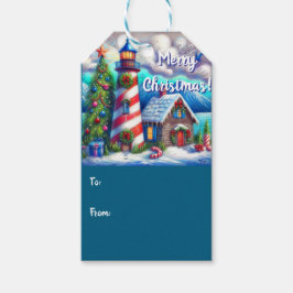 Etiquetas Para Regalos Navidades faro montaña costera náutica