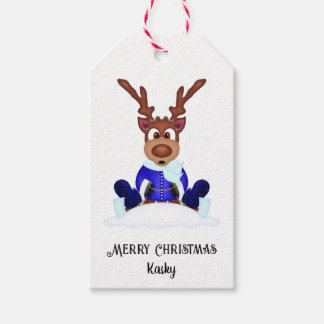 Etiquetas Para Regalos Navidades festivos bonitos reno personalizado