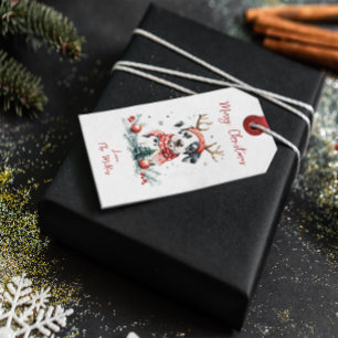 Etiquetas Para Regalos Navidades festivos Dalmacia Puppy