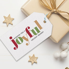 Etiquetas Para Regalos Navidades festivos y alegres de tipografía colorid