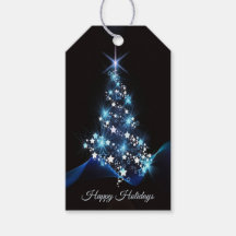 Navidades Fiesta Árbol azul brillante negro elegan