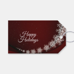 Etiquetas Para Regalos Navidades Fiesta Crystal copas de nieve Rústica Ro