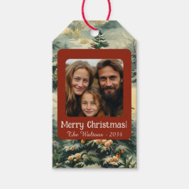 Etiquetas Para Regalos Navidades fotográficos de árbol de Navidad de époc