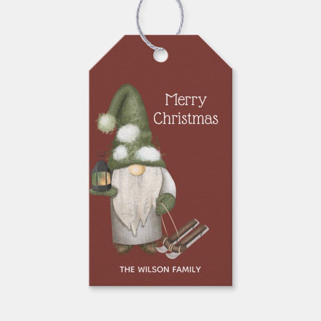 Etiquetas Para Regalos Navidades Gnomes (Anverso)