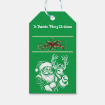 Navidades Hermoso Santa Claus en verde