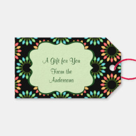 Etiquetas Para Regalos Navidades iluminan el patrón de los círculos color