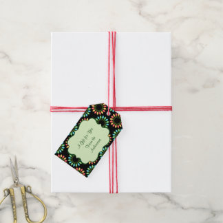 Etiquetas Para Regalos Navidades iluminan el patrón de los círculos color