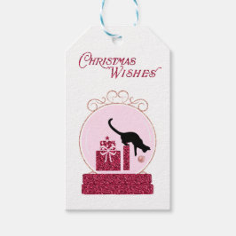 Etiquetas Para Regalos Navidades Kitty Pink Snow Globe Holiday