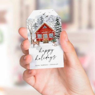 Etiquetas Para Regalos Navidades Minimalistas acuarelas favorecen la etiq