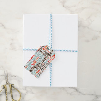 Etiquetas Para Regalos Navidades modernos nórdicos, azules y rojos