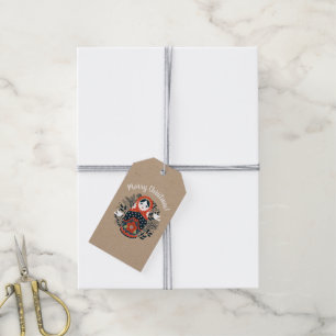 Etiquetas Para Regalos Navidades Nesting Doll Red