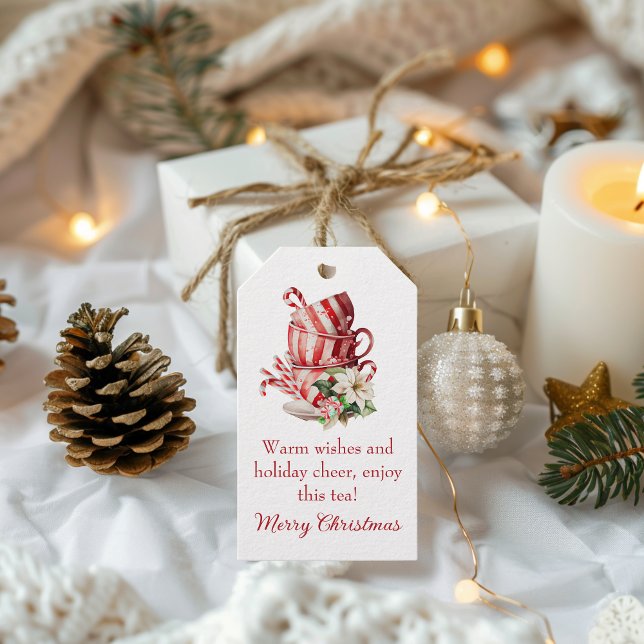 Etiquetas Para Regalos Navidades Peppermint Cups Tea Party Favor (Subido por el creador)