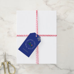 Etiquetas Para Regalos Navidades personalizado de remador texto azul