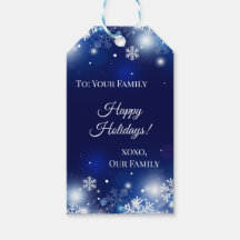 Navidades personalizados azules copos de nieve