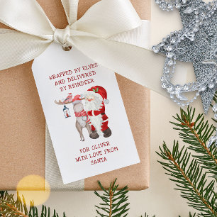 Etiquetas Para Regalos Navidades personalizados de niños de Santa y de r