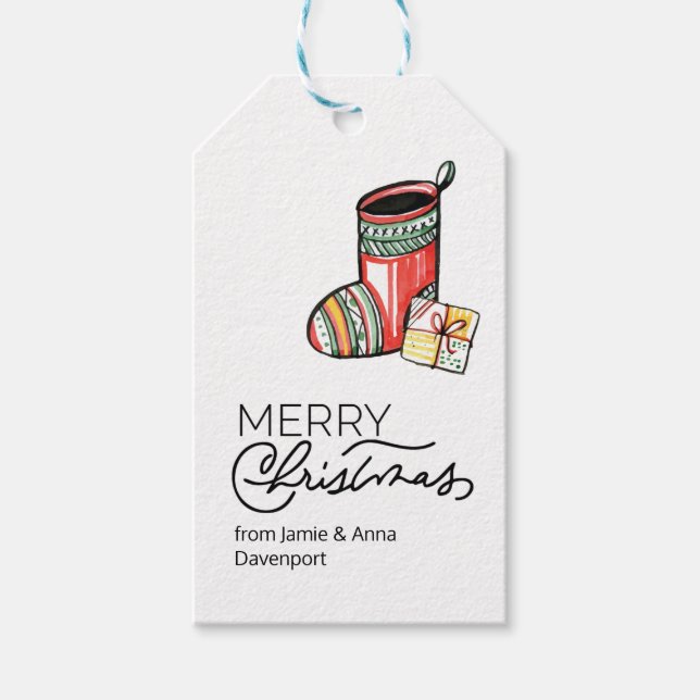 Etiquetas Para Regalos Navidades personalizados etiquetan con reservas de (Anverso)