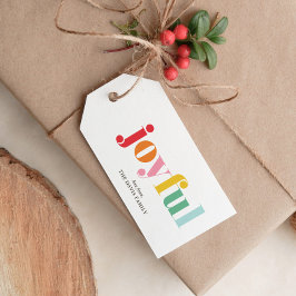 Etiquetas Para Regalos Navidades Personalizados Multicolor "alegre"