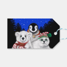 Navidades pingüino bebé oso polar cachorro
