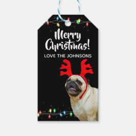 Etiquetas Para Regalos Navidades Pug Cute Navidades vacaciones