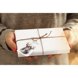 Etiquetas Para Regalos Navidades renos, personalizable