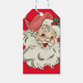 Etiquetas Para Regalos Navidades Retro Rojo únicos Santa