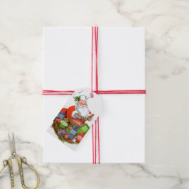Etiquetas Para Regalos navidades retro v intage Santa Holiday