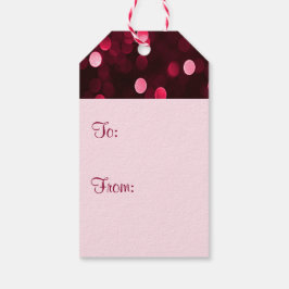 Etiquetas Para Regalos Navidades rojos brillantes iluminan Bokeh Feliz Na